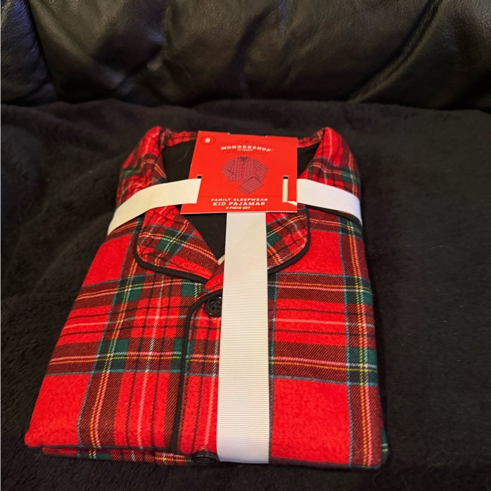 NWT Wondershop Festive Plaid Kids Pajama Set